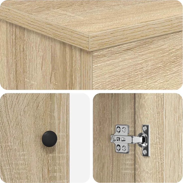 vidaXL Waschbeckenschrank Sonoma-Eiche 54 x 41 x 100 cm Holzwerkstoff 3404234 – Bild 10