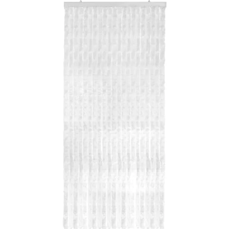 Moritz Flauschvorhang aus Chenille 100 x 200 cm weiß Türvorhang als Fliegenschutz Insektenschutz für Camping Wohnwagen – Bild 5