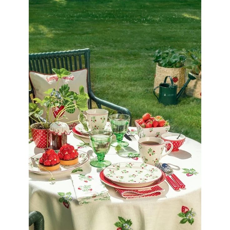 Greengate Tischdecke Berry Tischdecke white 150x150cm – Bild 3