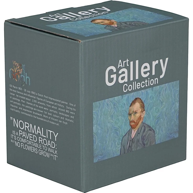 DUO ART GALLERY Becher 400 ml mit Teesieb PORTRAIT OF Van Gogh, New Bone China Porzellan – Bild 5
