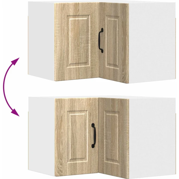 vidaXL Wand-Eckschrank PORTO Sonoma-Eiche 57 x 57 x 40 cm 885307 – Bild 11