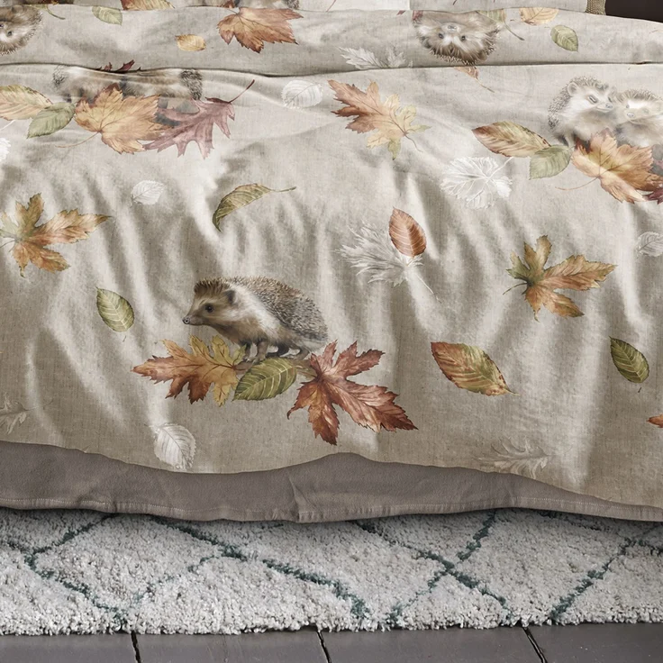 Irisette Biber Bettwäsche Panda 8784-80 Igel Blätter natur 135x200 – Bild 4