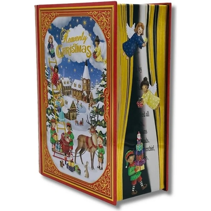 MediMuc Keksdose Große Buchdose Heavenly Christmas, Metall – Bild 4