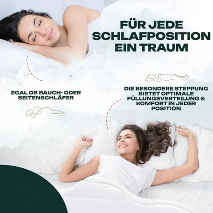 Waidmeister Kopfkissen Kopfkissen 80x80 cm 2er Set Weiches & Bequemes Mikrofaser Schlafkissen – Bild 3