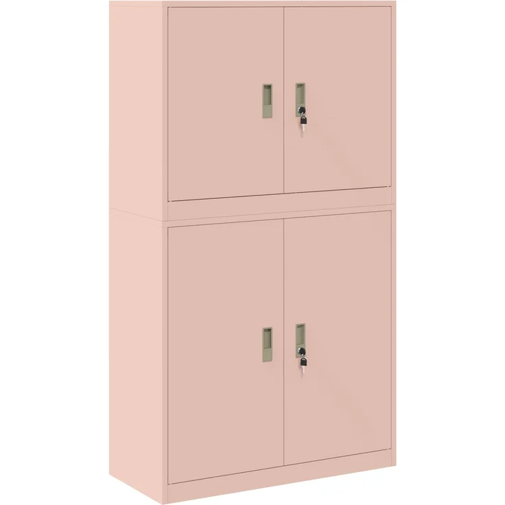 vidaXL Aufbewahrungsschrank 2 stk. Rosa 90 x 40 x 160 cm Stahl 3438712 – Bild 2