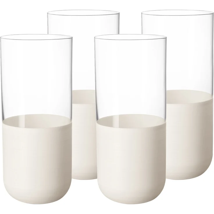 Villeroy & Boch Manufacture Rock Blanc Longdrinkbecher 300 ml 4er Set – Bild 1