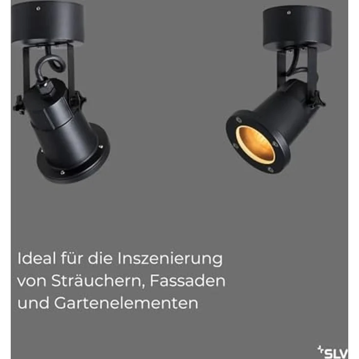 SLV Leuchte 1002867 NAUTILUS WL QPAR51 Outdoor Wandaufbauleuchte schwarz – Bild 6