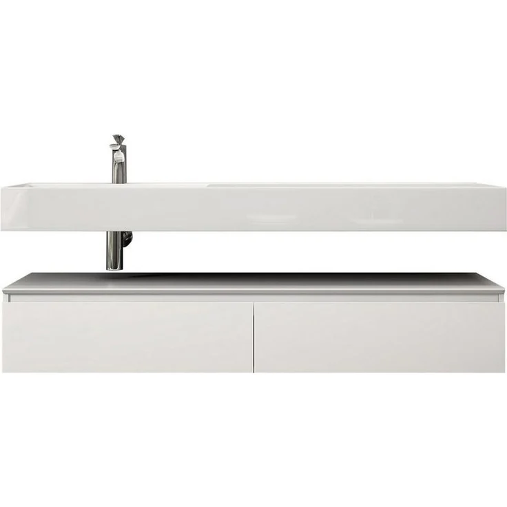 doporro Waschbeckenunterschrank Badmöbel Set Holzstruktur Schubladen Unterschrank Soft-Close MDF UP – Bild 1