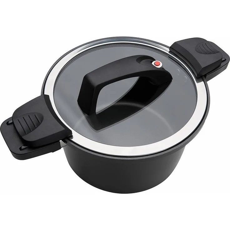 GSW Dampfgartopf Gourmet Nero, Aluminium (1-tlg), Dampfkochtopf, Induktion