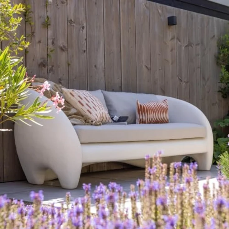 2-Sitzer Gartensofa Viale - Natur, inkl. Kissen – Bild 2