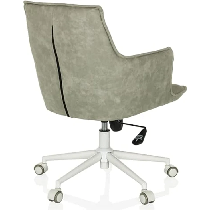 hjh LIVING Homeoffice Stuhl gepolstert SOLAO Life W Schreibtischstuhl Drehstuhl höhenverstellbar, Stoffbezug Grau – Bild 10
