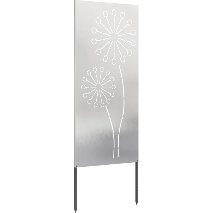 vidaXL Garten Sichtschutz-Leinwand Silber 50 x 140 cm Edelstahl 876305 – Bild 5