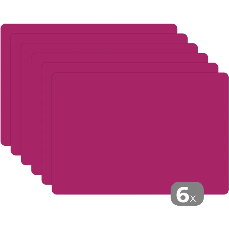MuchoWow Platzset Fuchsia - Neon - Farben, (6-St), Platzsets, Tischset, Abwaschbar, Tischsets, Platzdeckchen