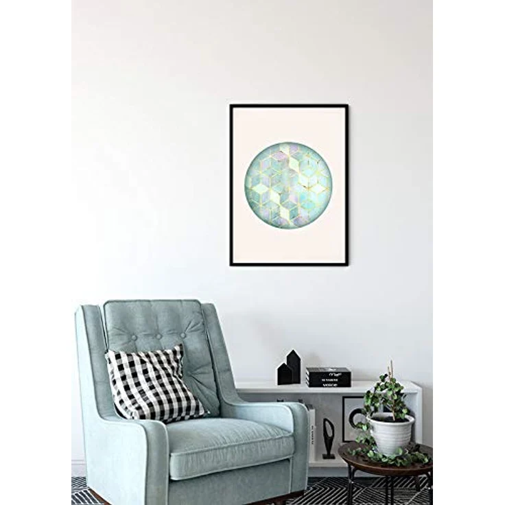 Komar Mosaik Circle Verde, Wandbild ohne Rahmen, 30 x 40 cm, seidenmatte Oberfläche, lichtbeständig, Fotopapier von hoher Qualität – Bild 4