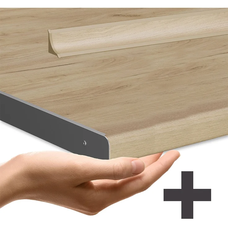 Eckküche Fame-Line Goldkraft Eiche/Goldkraft Eiche 190 x 160 cm, AP Eiche Vicco – Bild 2