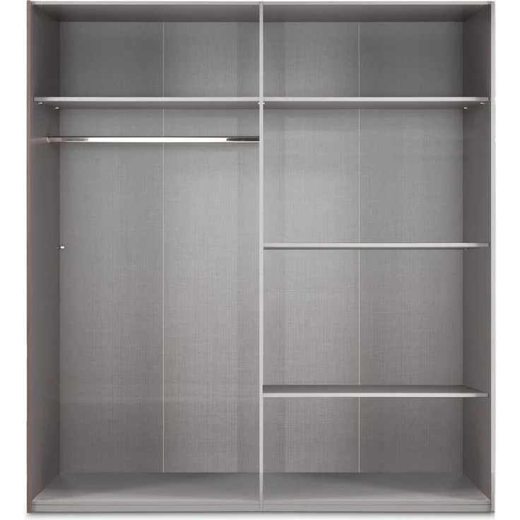 Komplettschlafzimmer >ANGIE< in WEISS + GRAPHIT - 519x208x210cm (BxHxT) – Bild 8