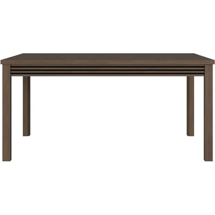 Forte EUFEMIUS Esstisch 160, moderner Esstisch ausziehbar, Holzwerkstoff, Dunkelbraun|Schwarz Eiche Holzdekor, 160,4 cm (207 cm) breit x 76,6 cm hoch x 90 cm tief – Bild 5