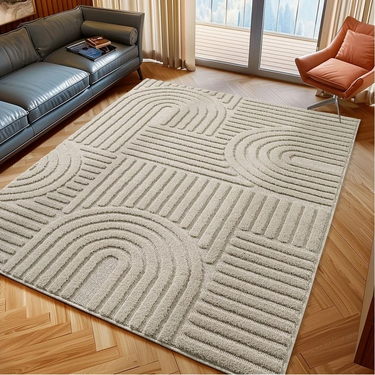 Ayyildiz Teppiche Hochflor-Teppich ART 1121, rechteckig, Höhe: 8 mm, 3D Hoch-Tief-Effekt, weicher Hochflor, pflegeleicht – Bild 5