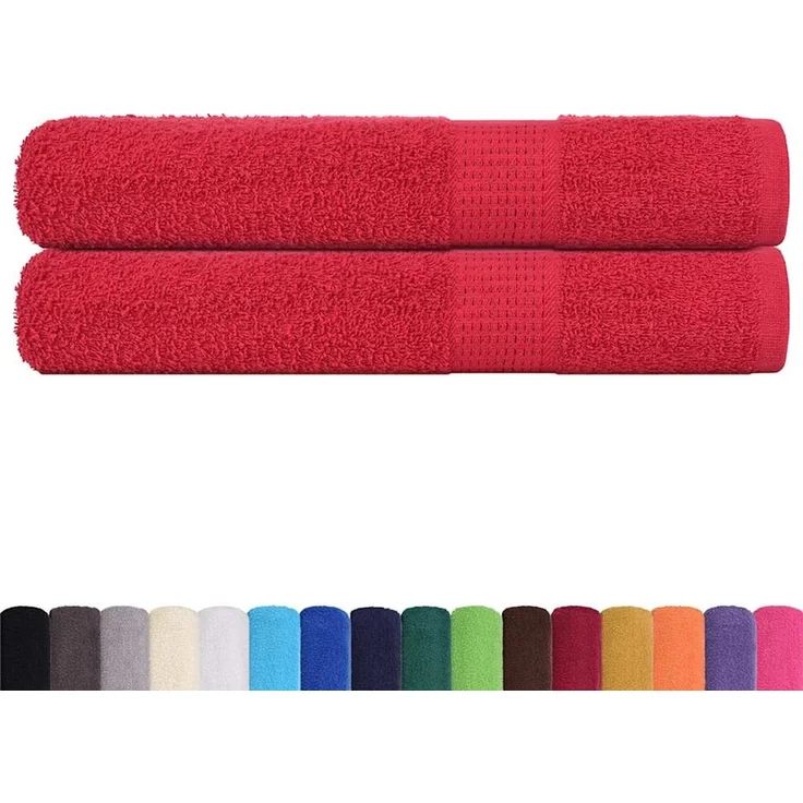 vidaXL Saunatücher FROGN 2 Stk. Rot 80x200 cm 360 g/m² 136935 – Bild 2