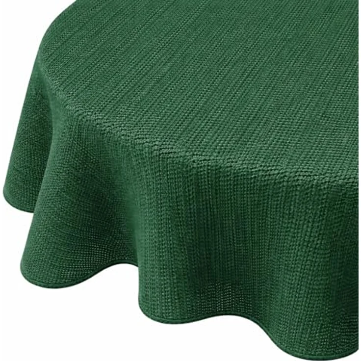 Brandsseller Gartentischdecke Ø 140 cm Tischdecke mit Paspel Outdoor Tischtuch rund Weichschaum für Garten, Terrasse, Balkon wetterfest rutschfest - Grün – Bild 2