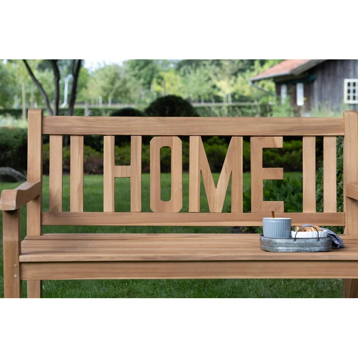 Teakholz Gartenbank HOME 120 cm – Bild 6