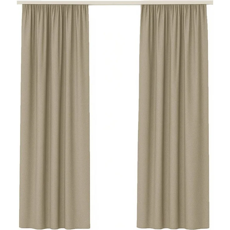 Bestlivings Gardine "Ellen" mit Universalband (2 St), Kräuselband, blickdicht, in moderner Satin-Optik, einfarbig, modern, waschbar bei 30°C – Bild 1