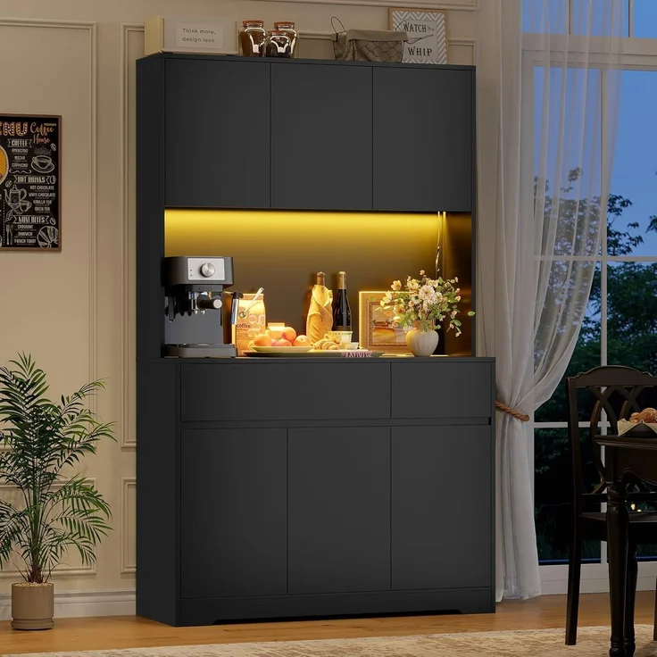 Küchenschrank Buffetschrank mit LED und Steckdose – Bild 4