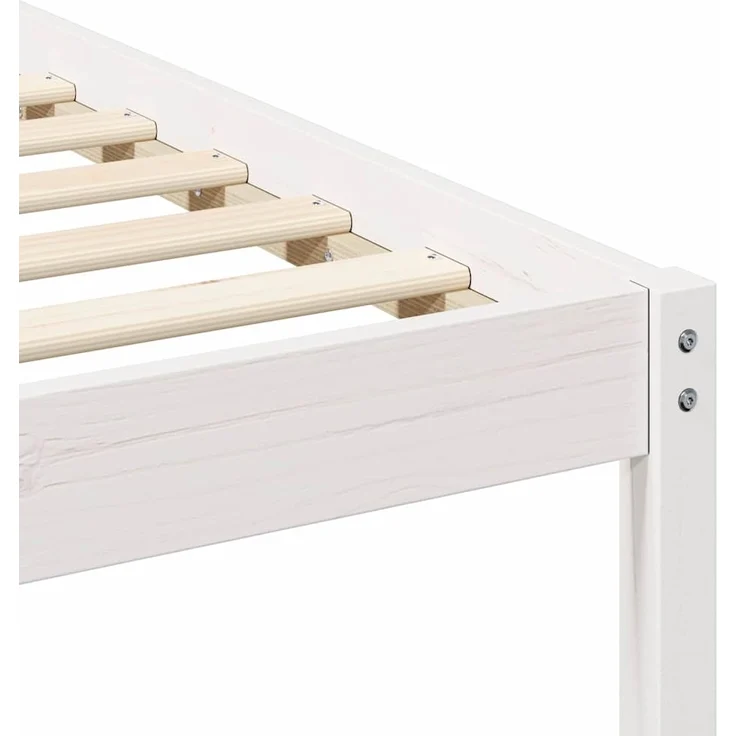 vidaXL Bettgestell mit Nachttischen Weiß 80 x 220 cm 873239 – Bild 7