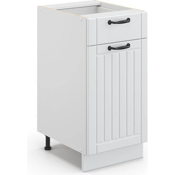 Midischrank Fame-Line Weiß Landhaus 40 x 82 cm ohne Arbeitsplatte Vicco – Bild 5