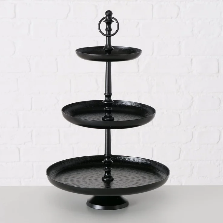 Etagere 53 cm / Noorwijk, Aluminium, Schwarz – Bild 2