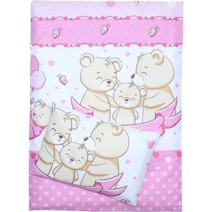 Primawela Babybettwäsche Kinderwagenset Baby Bettwäsche für Kinderwagen Bezüge Decke Kissen, 4 teilig – Bild 1