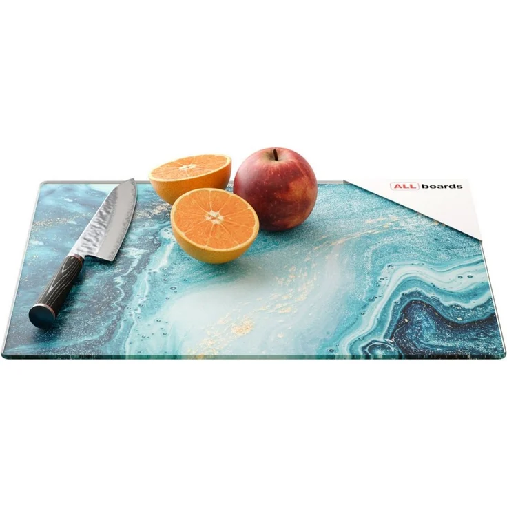 ALLboards Schneidebrett Glas Herdabdeckplatte Schneidebrett 30x40 cm Arbeitsplatte Herdschutz, Glas – Bild 1