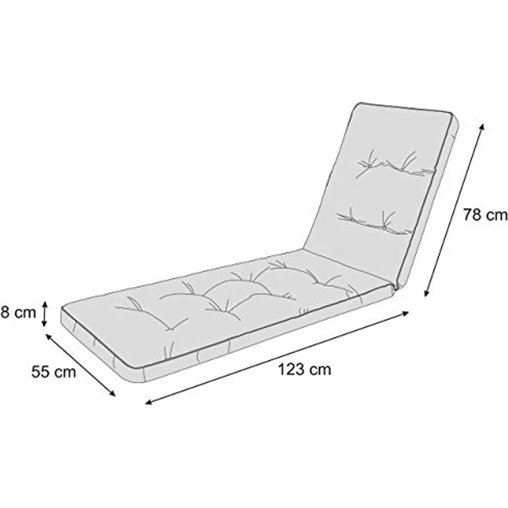 Bjird Liegenauflage, Polyester grün, 200 x 55 x 8 cm – Bild 10