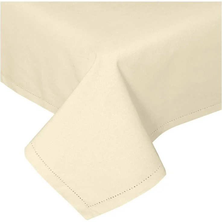 Homescapes Tischdecke Tischdecke creme – 137 x 137 cm, 100% Baumwolle (1-tlg) – Bild 5