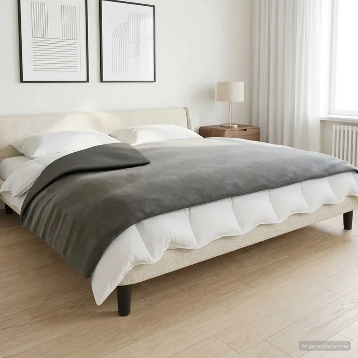 vidaXL Gewichtsdecke Anthrazit 122x183 cm 5 kg 100% Baumwolle 205T 3443005