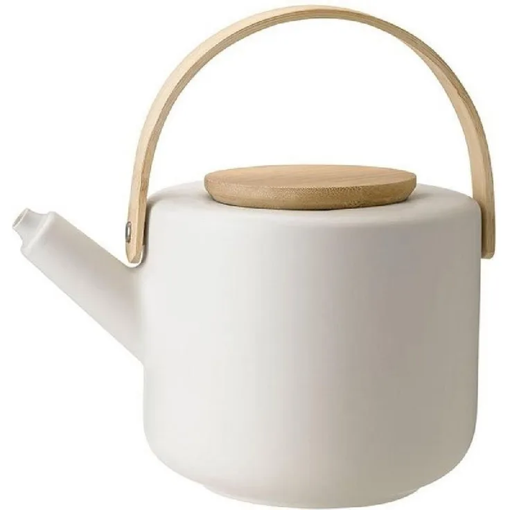 Stelton Theo Teekanne Sand, Kanne, Teebehälter, Steingut, Sandfarben, 1. 25 L, x-630-1