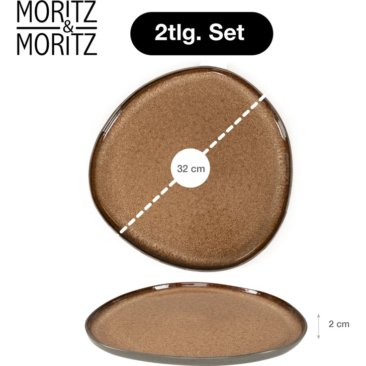 Moritz & Moritz ORGANIC Servierplatte 2er - Amber – Bild 2