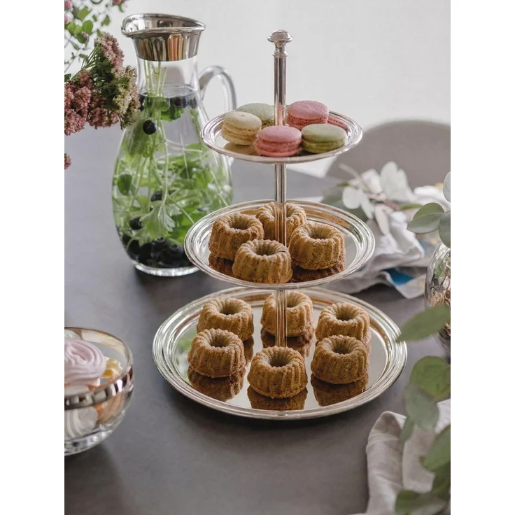 EDZARD Etagere Faden Tea Time (H 30 cm) versilbert anlaufgeschützt, Stahl – Bild 4