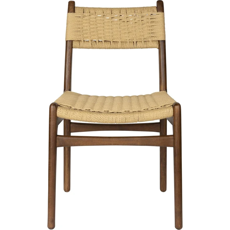 Dutchbone Stuhl Cecile Walnut: Holz & Geflecht im Retro-Look – Bild 4