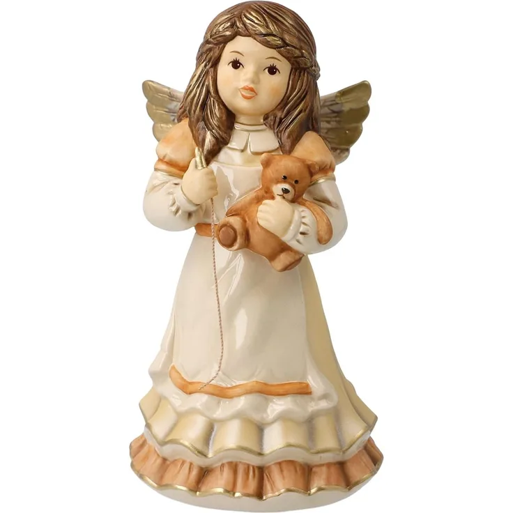 Goebel Figur Fleißige Handarbeit, Weihnachten, Himmelsboten, Steingut, Champagner, 41637071