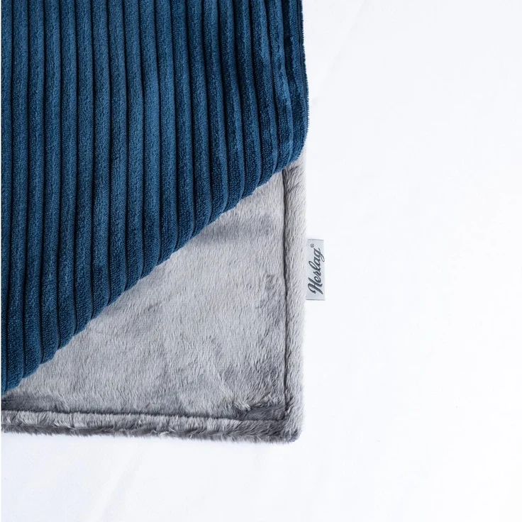 Wohndecke Kuscheldecke ELLA 140x200 cm – Wendedecke Cord & Fleece, Couchdecke, Herlag, Made in Europe, Tagesdecke – Bild 2