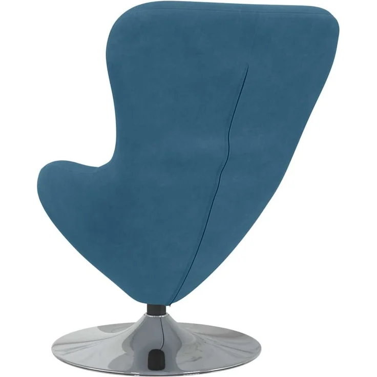 vidaXL Eiersessel Blau Samt 42002723 – Bild 5