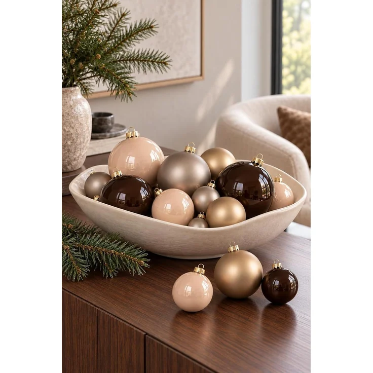 Holly & Jolly Weihnachtsbaumkugel, Weihnachtskugeln Glas 8cm 12 Stück - Elegant Lounge – Bild 2