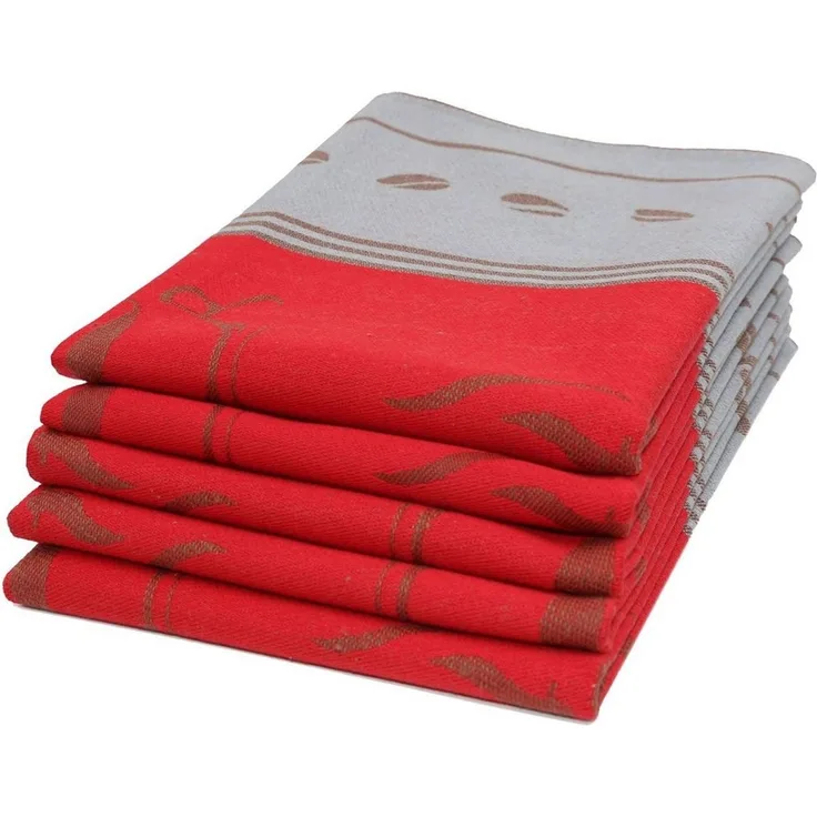 ZOLLNER Geschirrtuch, (Spar-Set, 5-tlg), 50 x 70 cm, 100% Baumwolle, vom Hotelwäschespezialisten