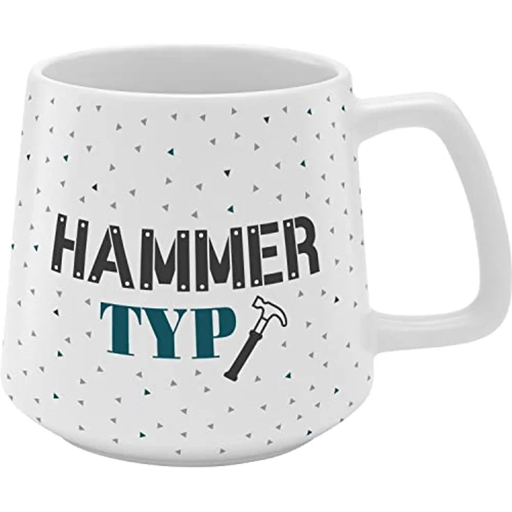 GRUSS & CO Tasse konisch "Hammer Typ" | Steinzeug, 43 cl, mehrfarbig | Männergeschenk | 48449 – Bild 2