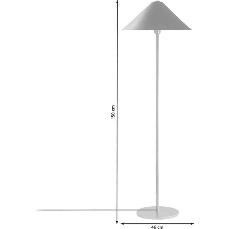 KAWOLA Stehlampe UMBRIA Metall gold 150 x 46 x 40 cm – Bild 5