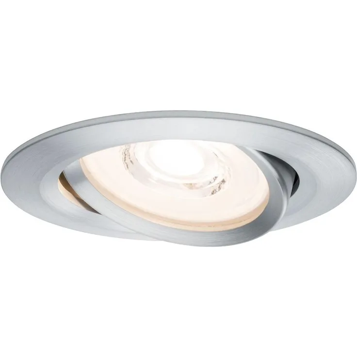 Paulmann Premium Einbauleuchten Set Reflector Coin rund schwenkbar dimmbar LED 3x6,8W 230V Alu gedreht/Alu13284