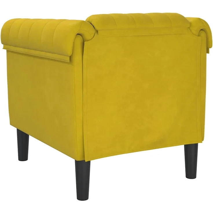 vidaXL Sessel Gelb Samt 372571 – Bild 5