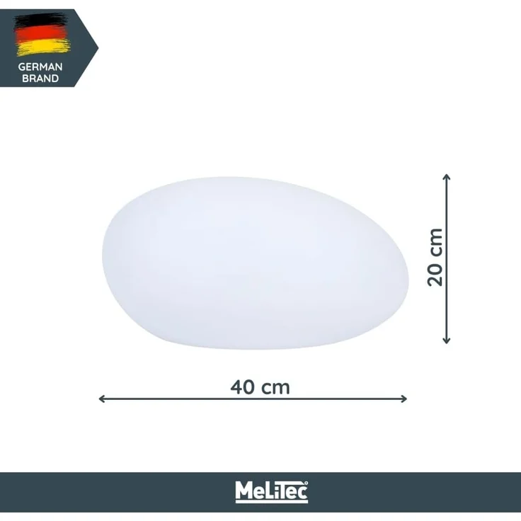MeLiTec LED Solarleuchte Solar-Gartenleuchte LK03-6 Modell Stein, LED-Solarlampe Outdoor, für Garten Balkon Terrasse, Farbwechsel – Bild 6