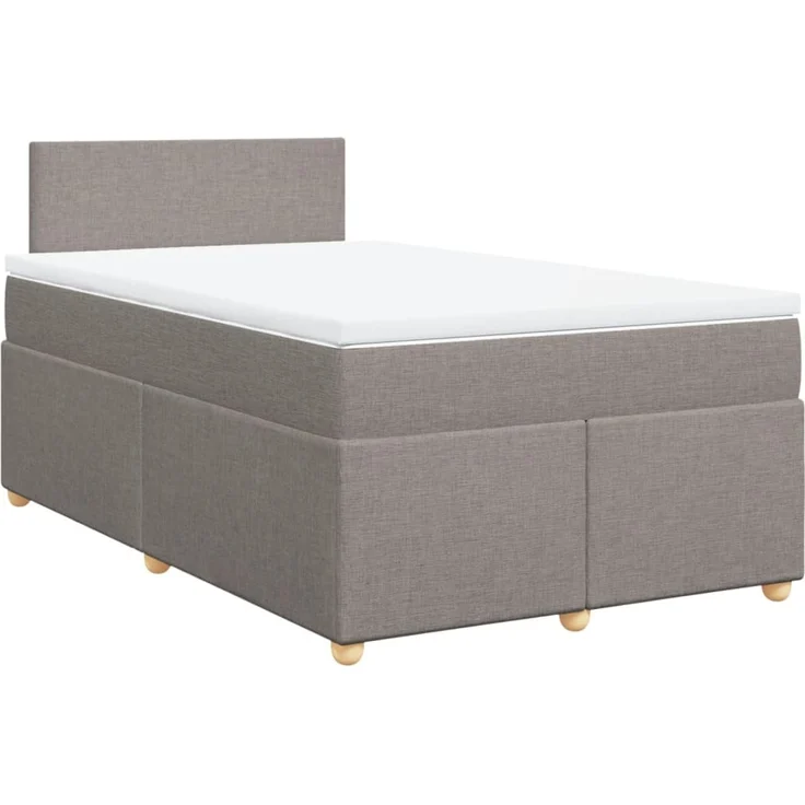 vidaXL Boxspringbett mit Matratze Taupe 120x190 cm Stoff 3288916 – Bild 3